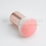 Matte Pink Handle Kabuki Makeup Brush For Pressed Powder Long Lasting