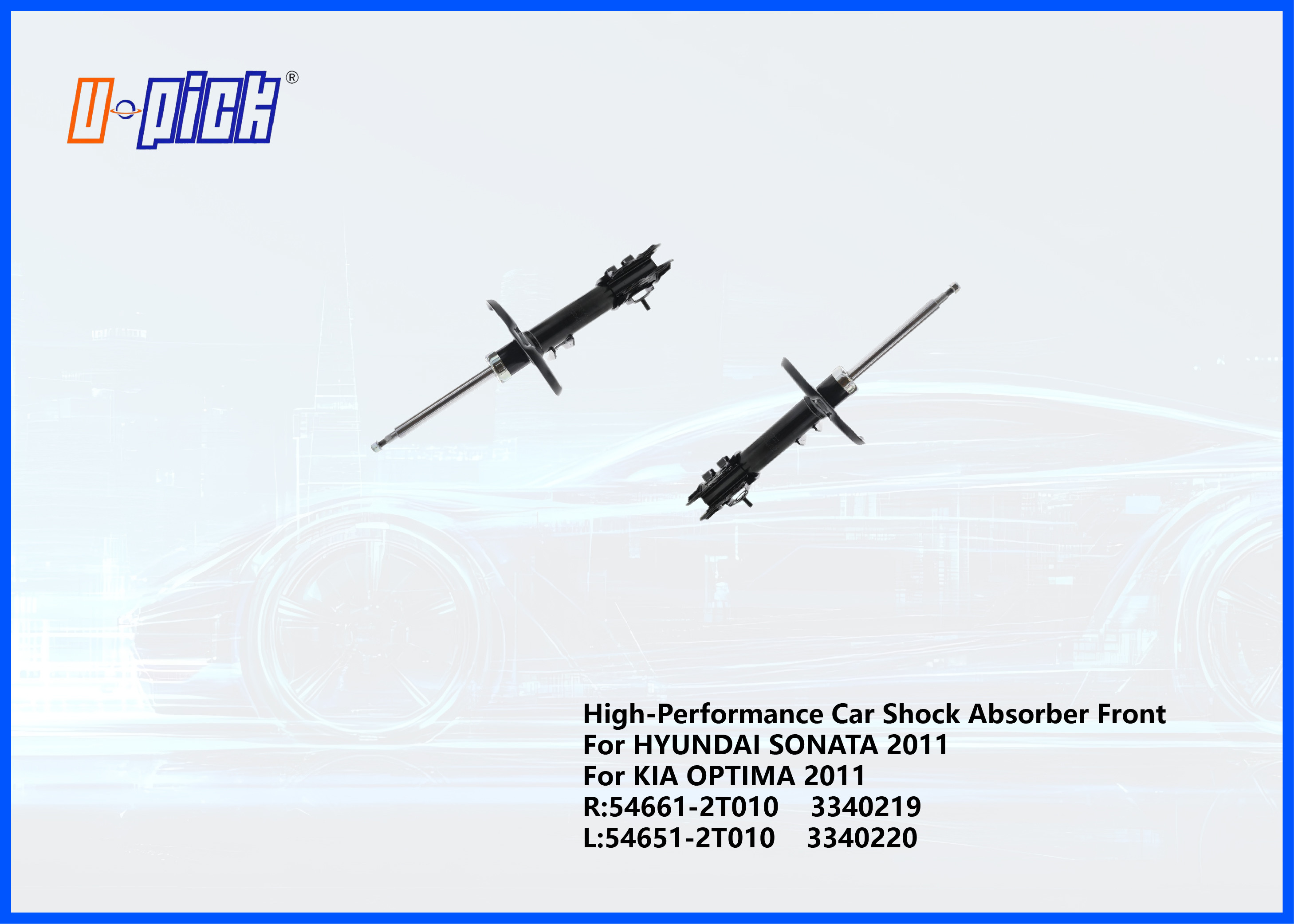 High-Performance Car Shock Absorber Front For HYUNDAI SONATA 2011 KIA OPTIMA 2011 R:54661-2T010 3340219 L:54651-2T010 3340220
