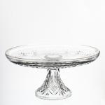 12 inch eco-friendly lead-free crystal transparent dome glass cake stand with