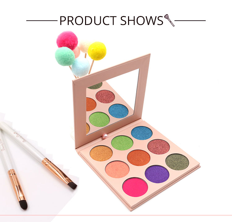 High Pigment 9 Colors Wholesale Eyeshadow Palette Cosmetic Makeup Eye Shadow