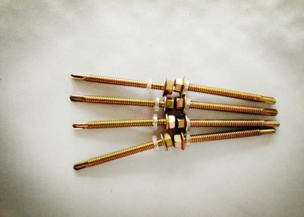 Galvanized Hex Washer Head Self Drilling Screw 30-70mm Length For Chipboard /