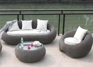 Wholesale Leisure Aluminium PE Rattan Wicker furniture Outdoor Garden Backyard Sofa sets wicker Patio sofa from china suppliers