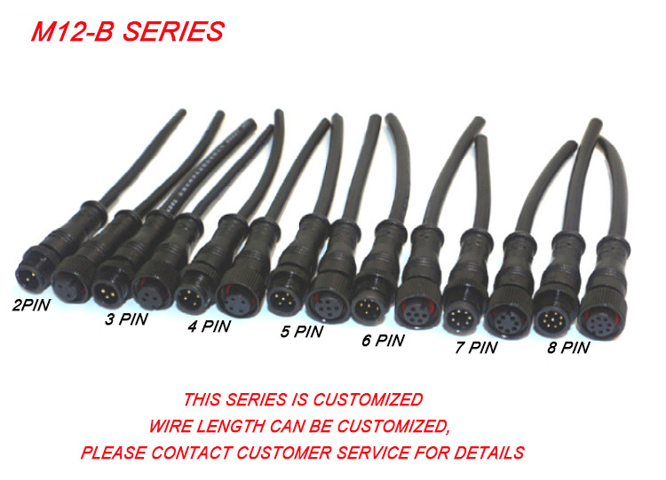 2Pin 8Pin waterproof wire connectors For Outdoor Lighting Equipment