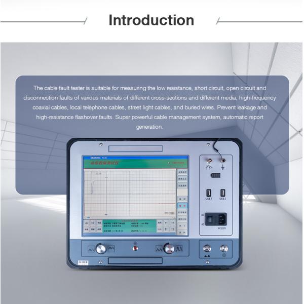 TDR Underground Cable Fault Locator Touch Screen Device for Industrial Power Cable Testing XHGG502