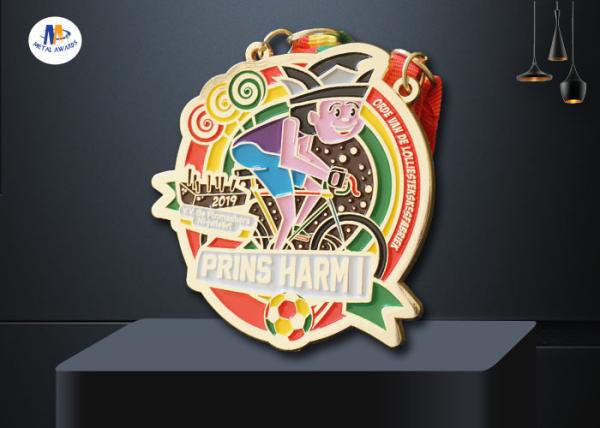 Carnival Medaillen Metal Award Medals Colors Filled With Woven Ribbon Varnish