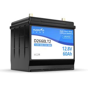 Wholesale D26 12V 60Ah Car Start Stop Battery LiFePo4 Battery For Car 3 Years Warranty D2660LT2 from china suppliers