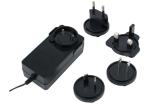 Desktop Power Adapter Slim Design ABS Plastic 12V-24V Output Voltage US EU UK AU