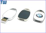 Zinc Metal Water Drop Sliding 1GB USB Flash Drive Resin Dome Logo