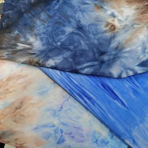 Wholesale 100% Polyester Blue Printed Microfiber Fabric 40D 150cm Breathable from china suppliers