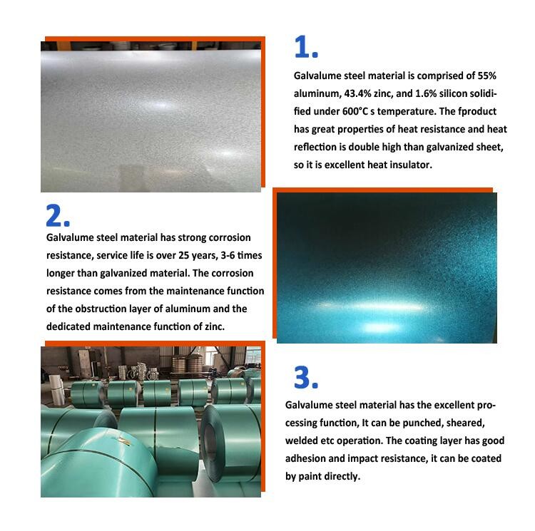 G550 0.12-2mm GL Steel Coil Full Hard Aluzinc Coil 30-150g/M2 Coating