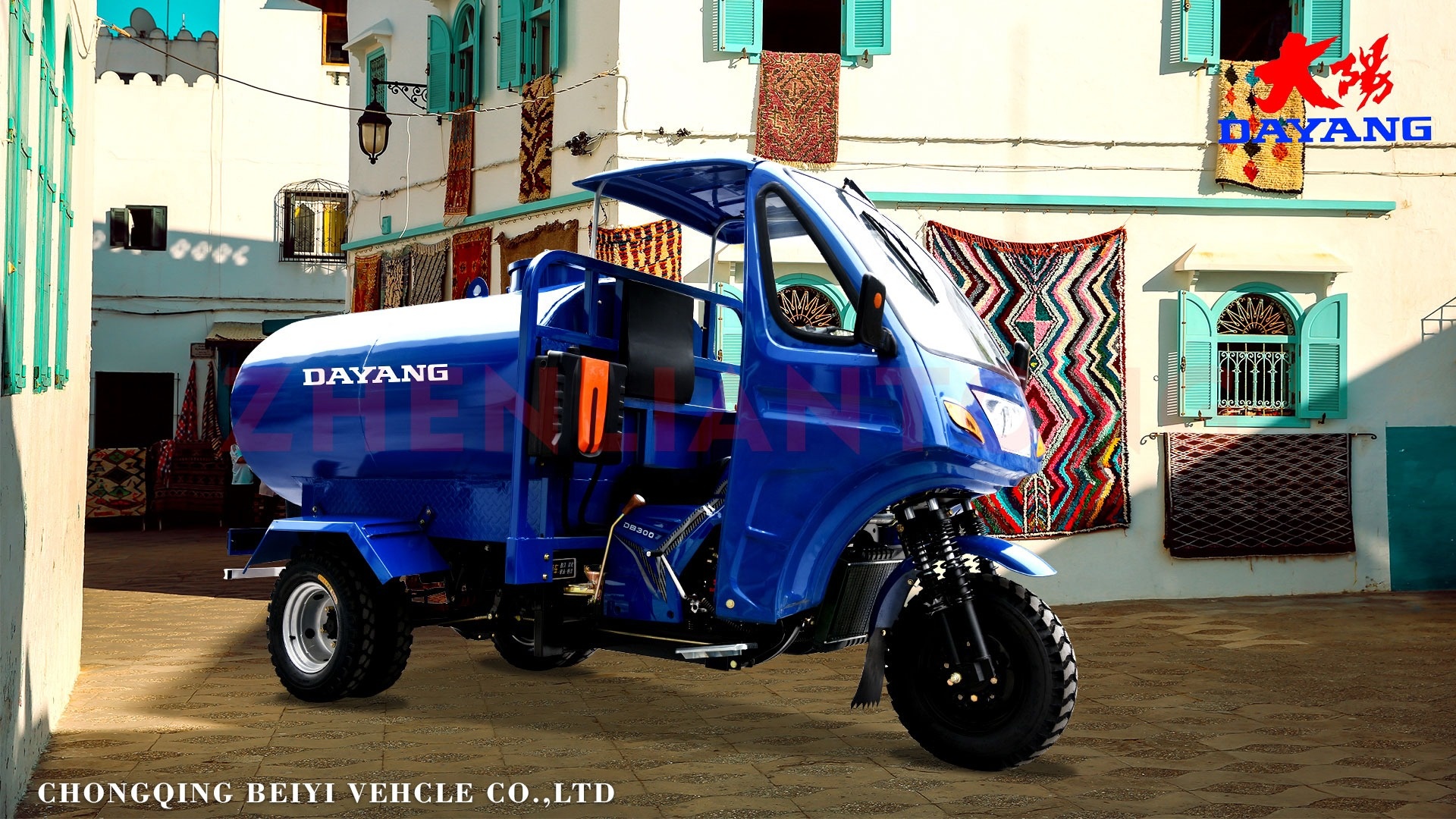 Cargo Transportation Made Easy with Diesel Essence Tricycle Cabine Motorized Tricycles