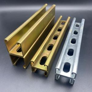 Wholesale Manufacturer Gold Galvanized Slotted Double Strut Channel from china suppliers