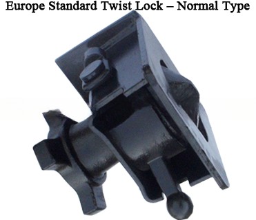Materials Casting Steel Twist Lock Screw Type Container Trailer Chasis Twistlock Container Flat Bed Red/Black