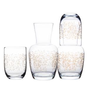 Wholesale Engraving Gold Decorative Transparent Crystal Handblown Glass Pitcher Set from china suppliers