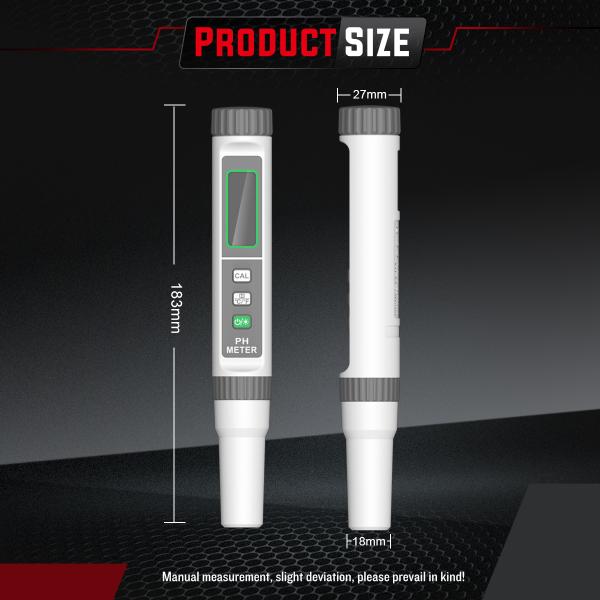 HABOTTEST 630 pH Meter: Portable Digital Water Quality Tester with Automatic Temperature Compensation (ATC)