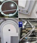 Length 6m Somfy Curtain Motor Curved Electric Curtain Track Aluminum Alloy