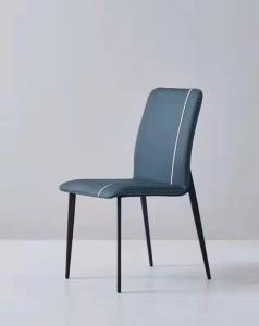 Wholesale Haze Blue Antique Wooden Throne Chair Fire Retardant Faux Leather Wood Frame Chair from china suppliers