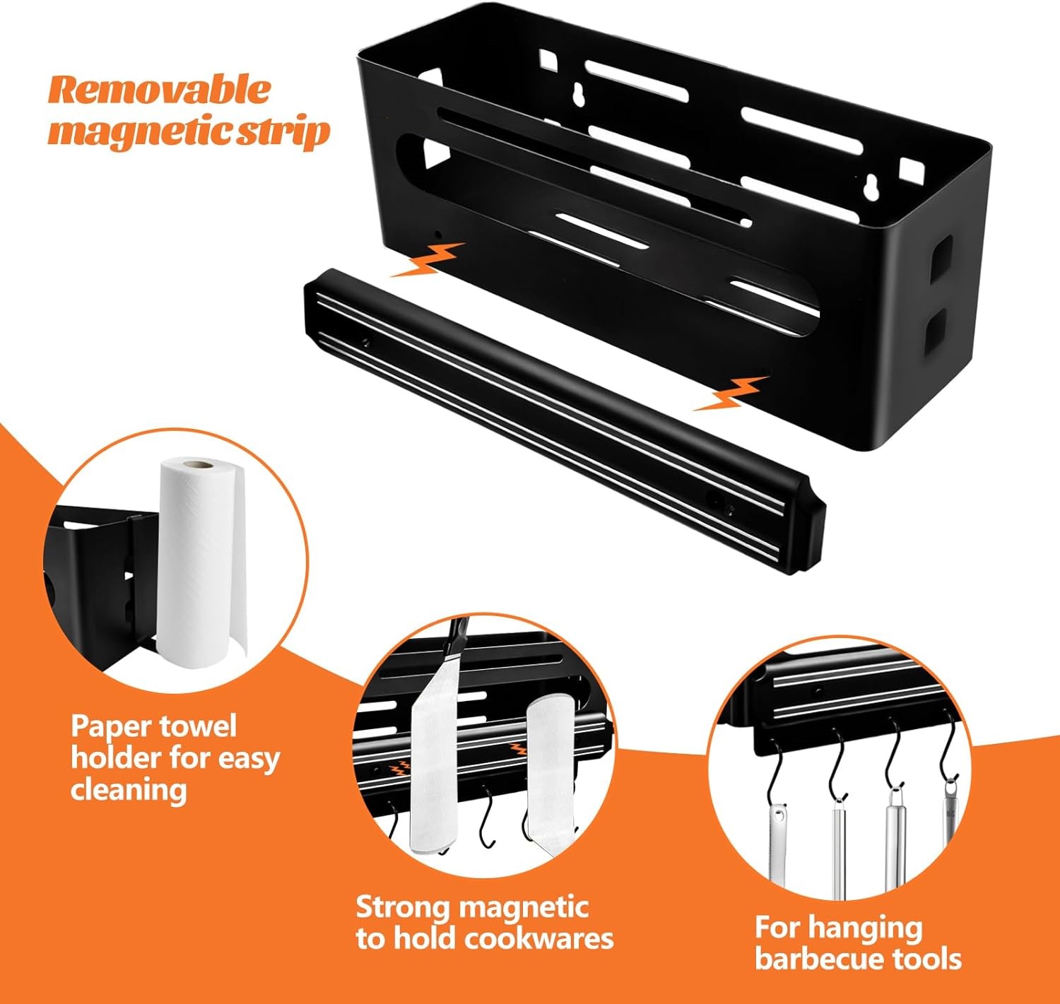 BBQ Caddy with Magnetic Tool Holder Hang Tools Store Sauce Condiments Custom Printing
