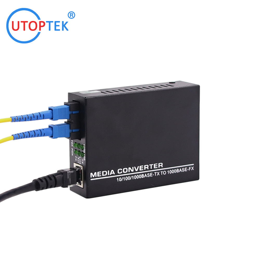 Gigabit Single Mode Fiber to Ethernet 10/100/1000m Sc Port Dual Fiber Media Converter
