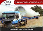 43 - 56 Meters Extendable Lowboy Trailer For Hydraulic Steering Wind Blade Carry