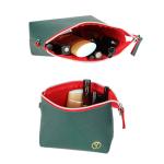 Mini Makeup Toiletry Bag Travel PU Leather Cosmetic Organizer Gifts 6x2x4"