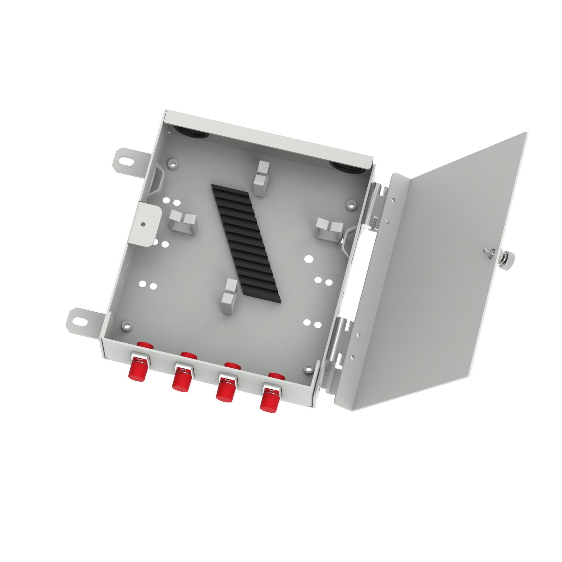 5- FC UPC Type 4 Cores Fiber Optic FTTH Terminal Box Ideal for Network FTTH Solutions