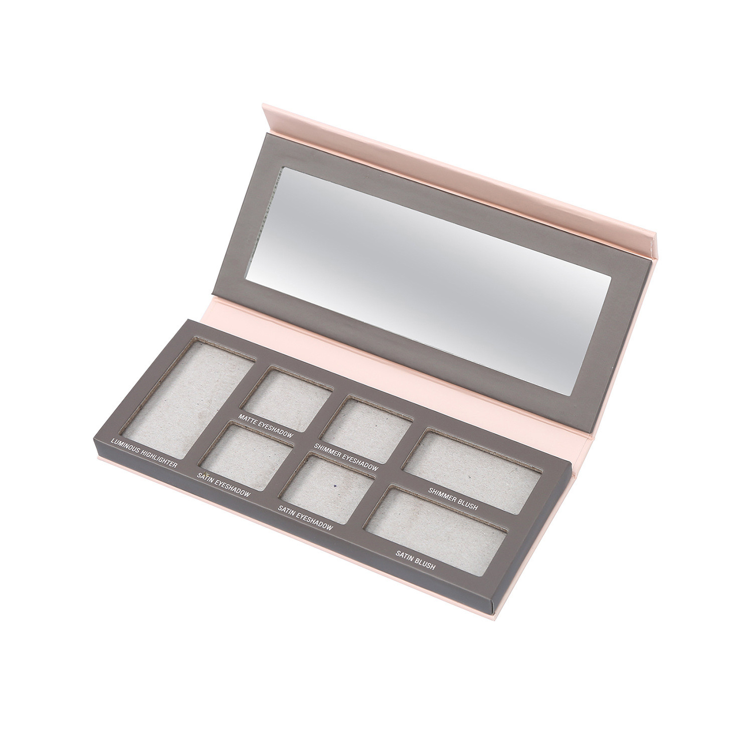 7 Pans Blush Bronzer Highlighter Palette C2S Paper Eyeshadow Box Packaging