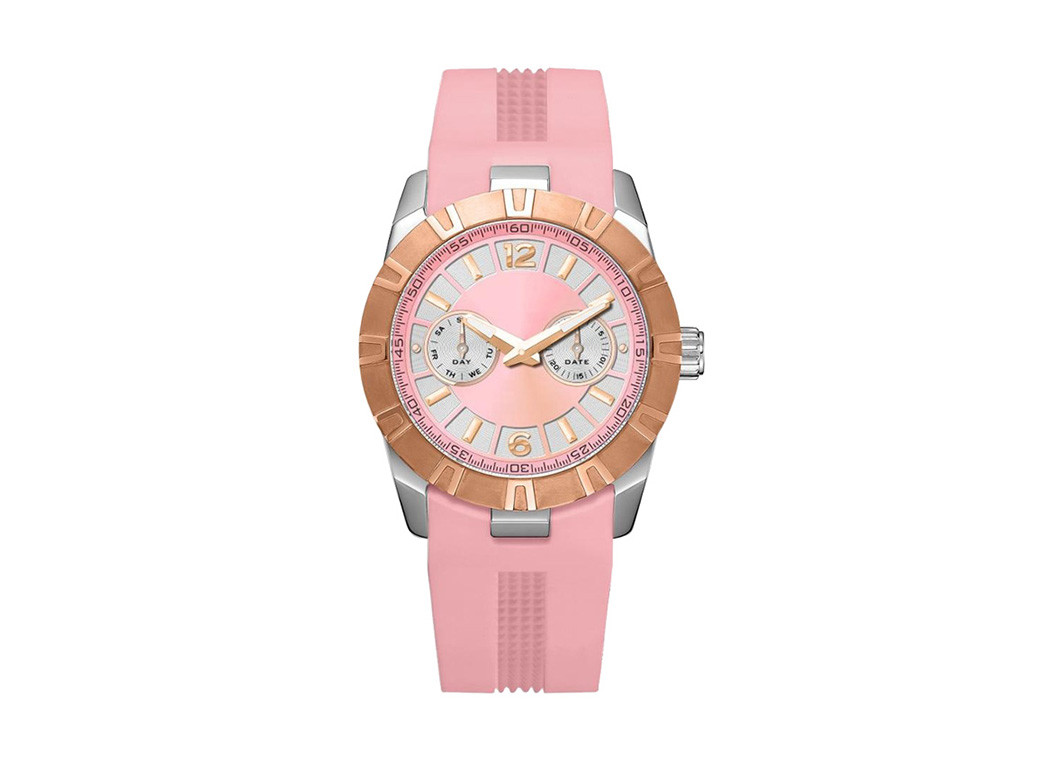 Mineral Glass Stainless Steel Ladies Watch High Strength Silicone Strap Custom Logo