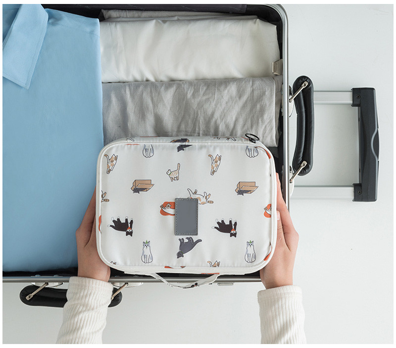 Personalized Travel Portable Wash Makeup Bag Custom Cartoon Print