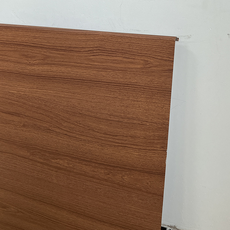 Modern 600x30x1.0mm Aluminum Metal Ceiling S Strip Ceiling With Timber Looking In Polyester