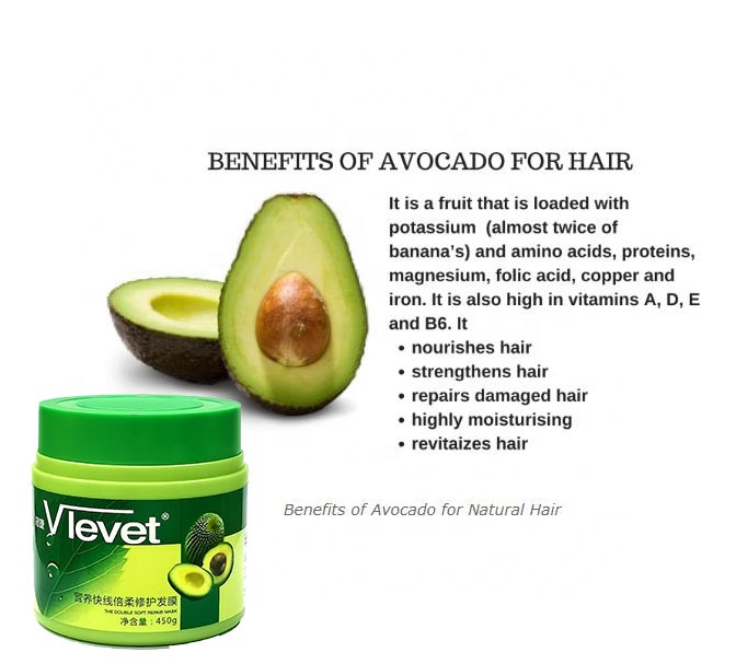2-IN-1 Moisturizing Repair Masque Avocado Hair Mask 450ml for Dry Stressed Damaged Hair