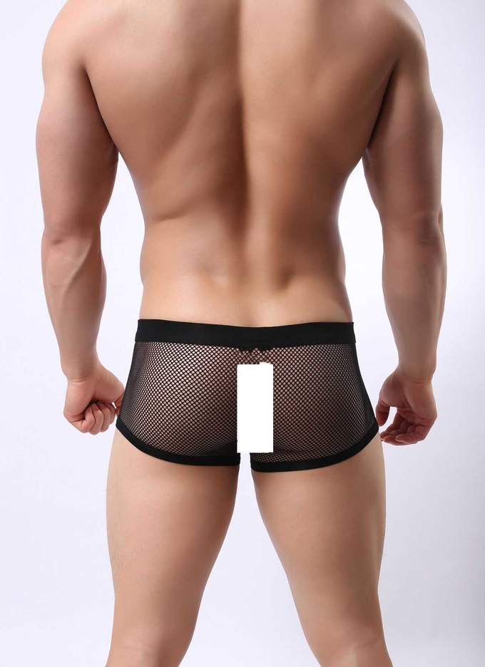 Mens Sexy Boxer Shorts Xl See Through Mesh Waistband Briefs Club Wear Customized Waistband Boxer Briefs