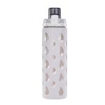500ml Reusable Glass Motivational Water Bottle With Time Marker Reminder