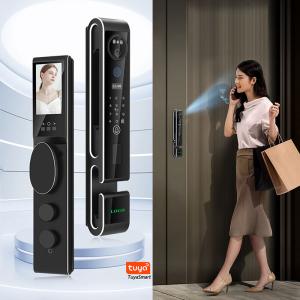 China 3D Face Intelligent Door Lock S666 With Intercom Luxury Door Lock on sale