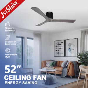 Wholesale 52 Inches Remote Control Ceiling Fans Silk Screen Printing Logo Simple Wooden Blades from china suppliers