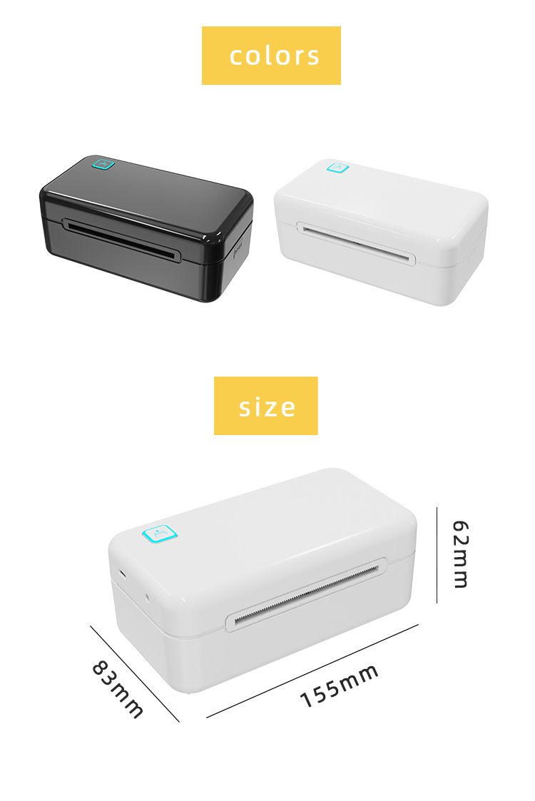 Label Express Waybill Product Price Sticker USB Bluetooth 3 Inch Thermal Barcode Printer For MAC OS Windows Android IOS