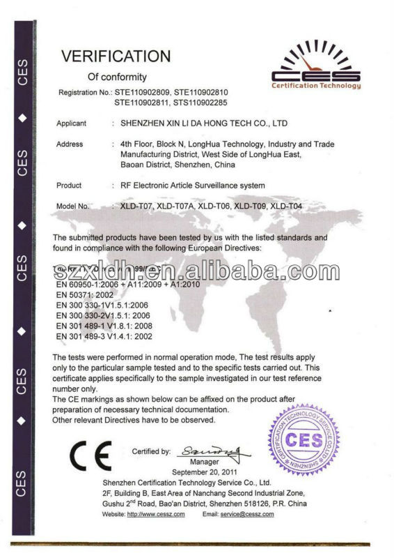 fashion acrylic EAS RF anti-theft security alarm device for garment stores