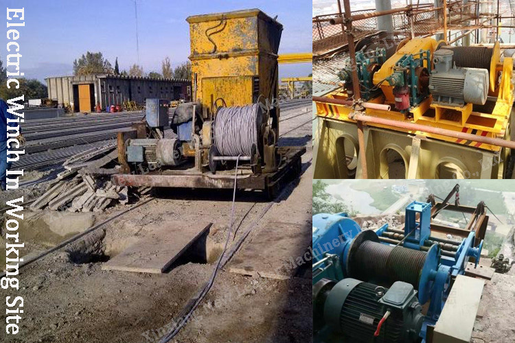 80KN Base Mounted Diesel Powered Winch For Marine,Construction 10 MT 25 Ton Industrial Winch