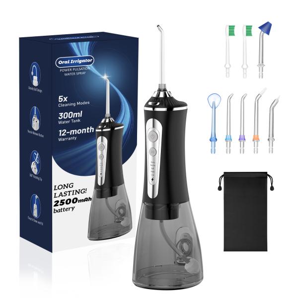 Teeth Cleaning Battery Water Flosser 40-110 PSI Water Pressure 300000 Units