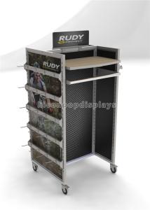 Wholesale Floor Standing Movable Wood Clothing Store Fixture For Store Retail Clothing Display from china suppliers