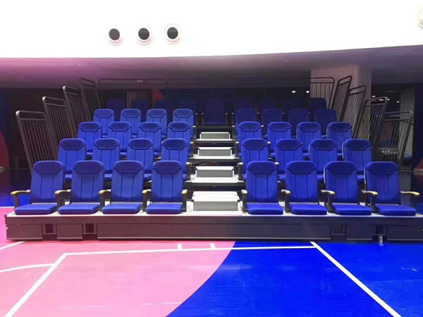 Telescopic Bleacher Audience Systems Retractable Seating Floor Mounted