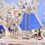 Metal Gold Wedding Flower Stand Vase for Centerpieces Home Centerpiece Column