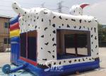 Outdoor N indoor spotted dog inflatable bounce house with slide for family yard