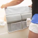 Anti Slip Baby Bath Kneeler With Shampoos / Body Wash / Washcloth Storage Pocket