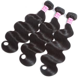 Wholesale Healthy End Body Wave Indian Human Hair Weave Natural Black For Black Women from china suppliers