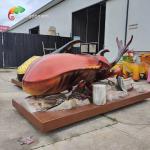 Realistic Simulated Weatherproof Fiberglass Insect Beetle For Theme Decoration