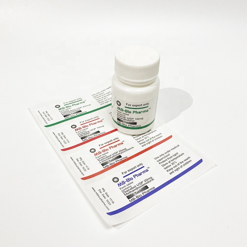 Laser Paper Strong Adhesive 40x80mm Pill Bottle Labels Matt Lamination
