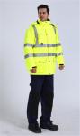 OEM Mens 7 In 1 Hi Vis Jacket , 300D Oxford Rain And Cold Weather Jacket