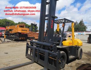 Wholesale 5.5m high mast TCM FD70 7ton Diesel Forklift Truck , TCM used container forklift from china suppliers