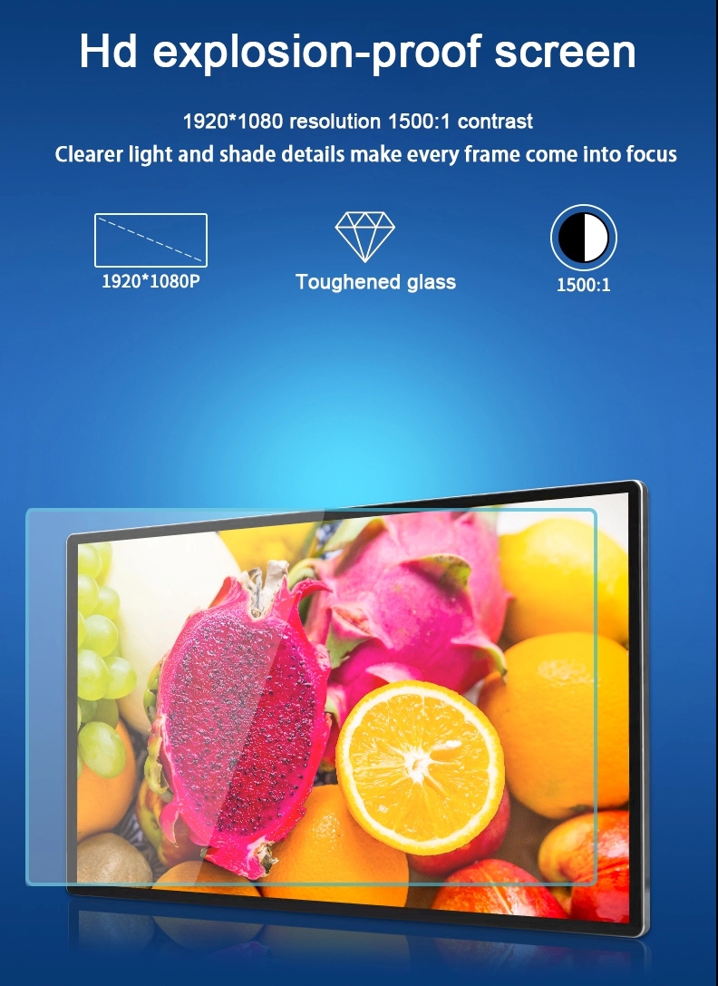 Wall Mounted Windows Wireless LCD Digital Signage Player 65 Inch 1080P 8ms Indoor / Outdoor